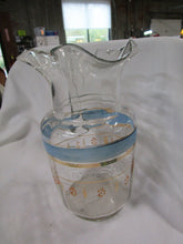 Load image into Gallery viewer, Hand Blown Hand Painted Clear Glass Decor Pitcher
