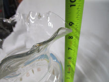 Load image into Gallery viewer, Hand Blown Hand Painted Clear Glass Decor Pitcher
