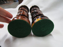 Load image into Gallery viewer, Vintage Hand Carved Wood Spiral Candleholders Set of 2

