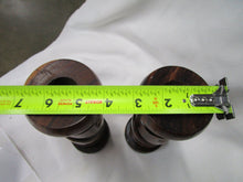 Load image into Gallery viewer, Vintage Hand Carved Wood Spiral Candleholders Set of 2
