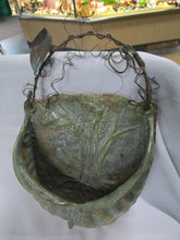 Load image into Gallery viewer, Art Pottery Artist Signed Green Tree and Leaf Wall Pocket
