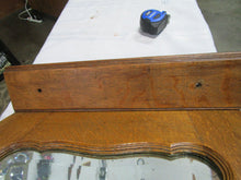 Load image into Gallery viewer, Antique Quarter Sawn Oak Eastlake Wall Mirror with Wall Shelf
