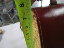 Load image into Gallery viewer, Vintage Cappelli Red Leather and Woven Straw Shoulder Bag Purse
