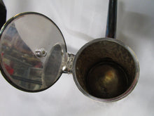 Load image into Gallery viewer, Antique Hukin &amp; Heath English Silverplate Ebony Side Handle Tea Cafe Serving Pot
