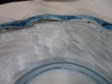Load image into Gallery viewer, Vintage Ice Blue Ribbed Glass Console Decor Bowl
