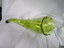 Load image into Gallery viewer, Vintage Duncan Miller Green Glass Horn of Plenty Cornucopia Decor
