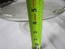 Load image into Gallery viewer, Vintage Jeanette Glass Clear Glass Lyre Harp Pedestal Cake Bakery Stand
