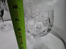 Load image into Gallery viewer, Vintage Cut Crystal X Pattern Wine Glasses Set of 4
