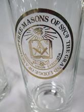 Load image into Gallery viewer, Vintage The Grand Lodge of Free Masons of SC Clear Drink Glasses Set of 4
