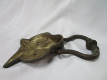 Load image into Gallery viewer, Vintage Brass Wolf Fox Head Mask Door Knocker
