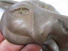 Load image into Gallery viewer, Vintage Brass Wolf Fox Head Mask Door Knocker

