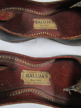 Load image into Gallery viewer, Vintage Baluja's New Delhi Handmade Leather Ceremonial Embroidered Shoe Slippers
