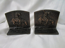 Load image into Gallery viewer, Vintage End of the Trail Bronze Bookends Pair
