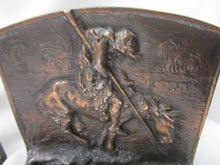 Load image into Gallery viewer, Vintage End of the Trail Bronze Bookends Pair
