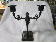 Load image into Gallery viewer, Vintage Maitland Smith Bronze Woman Figural Art Nouveau Candlestick Holders Set of 2 with Bobeches
