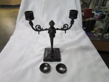 Load image into Gallery viewer, Vintage Maitland Smith Bronze Woman Figural Art Nouveau Candlestick Holders Set of 2 with Bobeches
