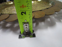 Load image into Gallery viewer, Vintage Brass Mayan Aztec Calendar with 1950's Mexican Centavos Edges Wall Plaque Footed Bowl
