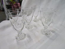 Load image into Gallery viewer, Vintage Anchor Hocking Boopie Clear Glass Juice Liquor Footed Glasses Set of 6
