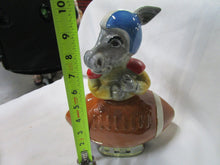Load image into Gallery viewer, 1972 Jim Beam Football Donkey Political Figural Empty Decanter Bottle
