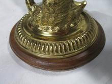 Load image into Gallery viewer, Vintage Swan Holding Branch Gentleman's Pocket Watch Holder on Wood Base
