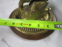 Load image into Gallery viewer, Vintage Swan Holding Branch Gentleman's Pocket Watch Holder on Wood Base
