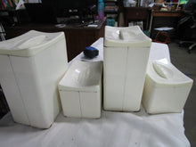 Load image into Gallery viewer, Vintage Ransberg Tin Country Floral Kitchen Canister Set of 4 with Matching Lids
