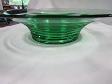 Load image into Gallery viewer, Vintage Vaseline Glass Horizontal Ribbed Console Decor Bowl
