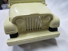 Load image into Gallery viewer, 1950's Louis Marx &amp; Co. Cream Plastic WWII Army Jeep with Driver
