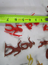 Load image into Gallery viewer, 1950's Plastic Cowboy &amp; Indian with Horses Toy Plastic Figures Lot

