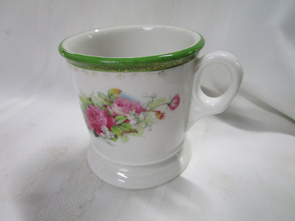 Vintage KPM German Rose Floral Shaving Mug