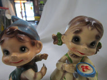 Load image into Gallery viewer, 1960's Wee Folks by Josef Originals Japan Pixie Elves Young Boy and Girl Pair
