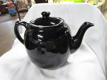 Load image into Gallery viewer, Vintage Hall USA Gloss Black Ceramic Restaurant Serving Teapot with Metal Spigot
