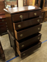 Load image into Gallery viewer, Vintage Sanford Furniture NC Cherry 2 Over 3 Drawer Highboy Dresser
