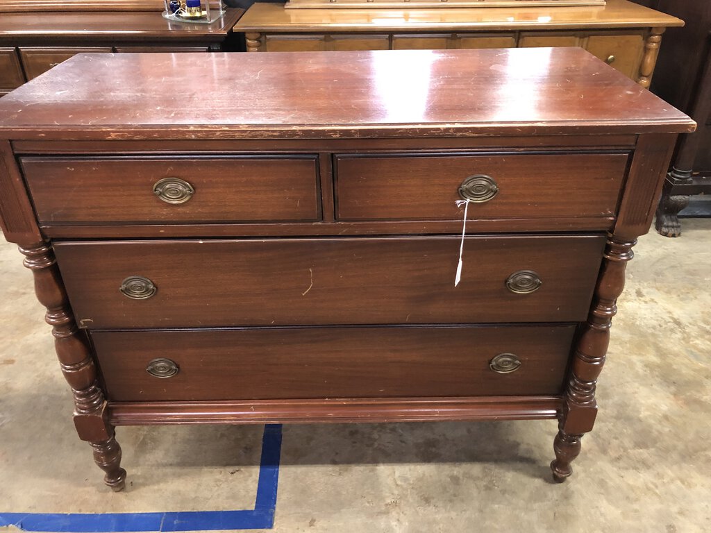 Vintage Empire Furniture Four Drawer Spindle Side Dresser