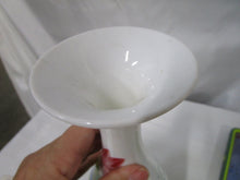 Load image into Gallery viewer, Vintage Milk Glass Handpainted Floral Flared Vase
