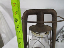 Load image into Gallery viewer, Vintage Embury Supreme Metal and Glass Railroad Lantern

