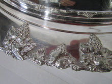 Load image into Gallery viewer, Vintage English Hallmark Silverplate Harvest Grapes Covered Dish Server
