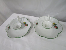 Load image into Gallery viewer, Vintage Japan Stoneware Holiday Candlestick Holders Set of 2
