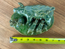Load image into Gallery viewer, Signed Lynn Bailey &quot;Green Mama Pig with Piglet Pile&quot; Ceramic Sculpture
