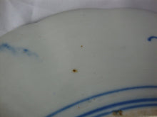 Load image into Gallery viewer, Antique Oriental Flow Blue Crane Floral Serving Platter Charger
