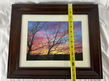 Load image into Gallery viewer, Vintage Framed Signed &amp; Copyrighted "GWTW" Georgia Winter Sunset Photo
