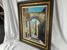 Load image into Gallery viewer, Framed &amp; Signed Tuscan Archway Oil Painting
