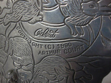 Load image into Gallery viewer, 1990 Arthur Court Bunnies on Cabbage Leaf Trivet Wall Hanging
