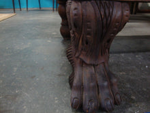 Load image into Gallery viewer, Antique Chippendale Solid Mahogany Two Door China Cabinet Claw Front Feet
