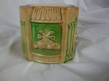 Load image into Gallery viewer, Vintage Japan Majolica Style Floral Ribbon Ceramic Small Indoor Planter
