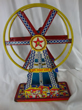 Load image into Gallery viewer, 1950s Tin Litho The Giant Ride Ferris Wheel Children&#39;s Toy
