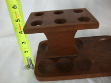 Load image into Gallery viewer, Vintage 6 Pipe Holder with Green Glass Humidor with Wood Lid
