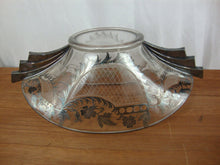 Load image into Gallery viewer, Vintage Art Deco Console Sterling Silver Floral Overlay Decor Bowl
