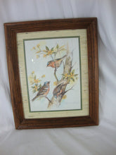 Load image into Gallery viewer, Vintage Paul Whitney Hunter Spring Birds on Branch Framed Wall Art Decor
