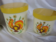 Load image into Gallery viewer, Retro Japan Lorrie Design Rooster 4 Piece Plastic Nesting Canister Set
